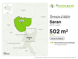 Vente Terrain Terrain à bâtir 502 m² à Saran Saran