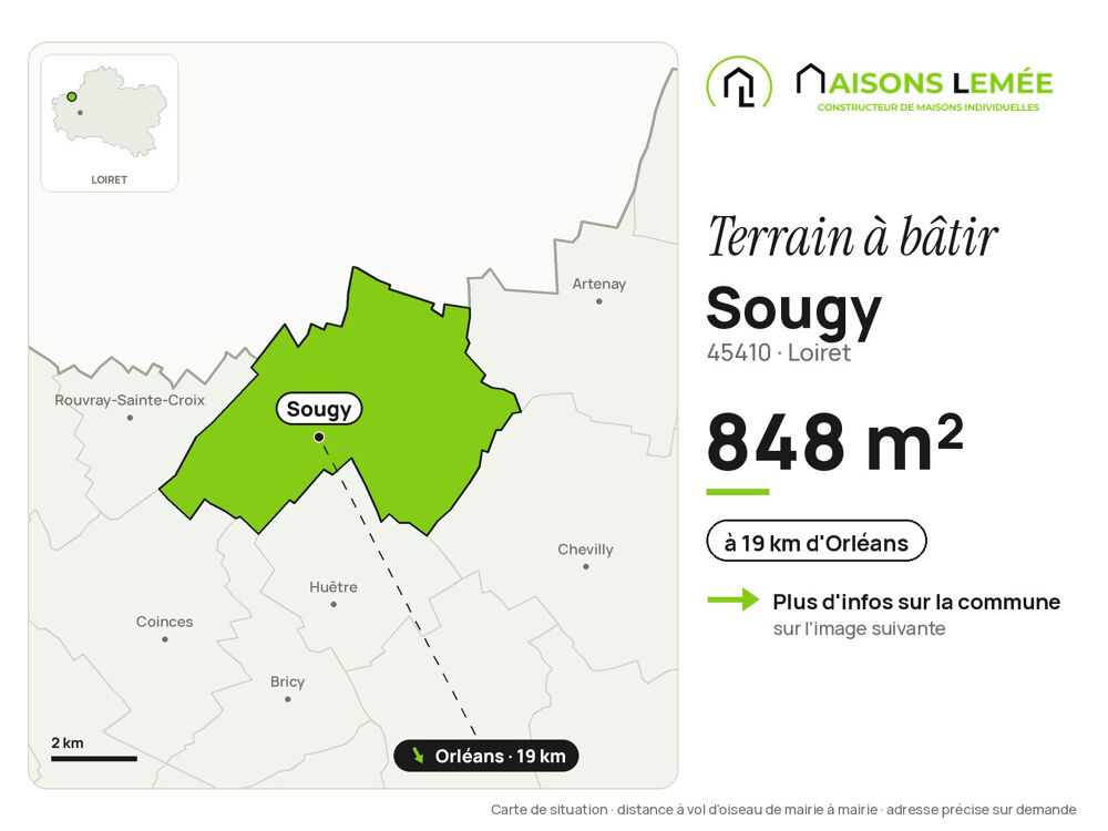 Vente Terrain Terrain à bâtir 848 m² à Sougy Sougy
