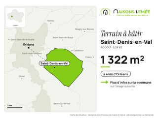 Vente Terrain Terrain à bâtir 1 322 m² à Saint-Denis-en-Val Saint-denis-en-val