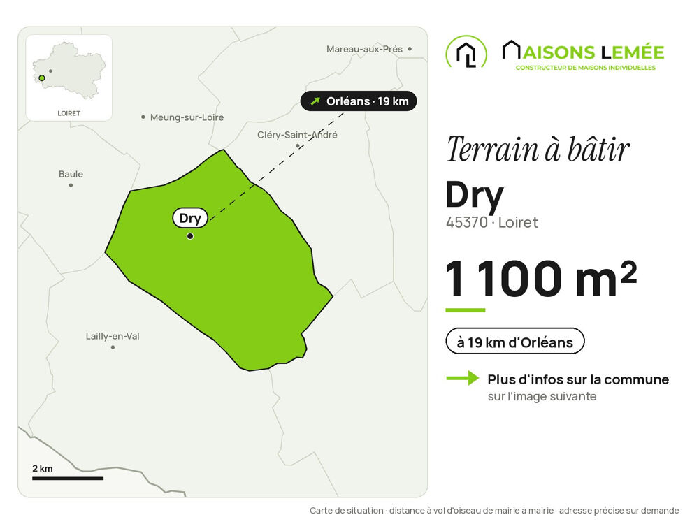 Vente Terrain Terrain à bâtir 1 100 m² à Dry Dry
