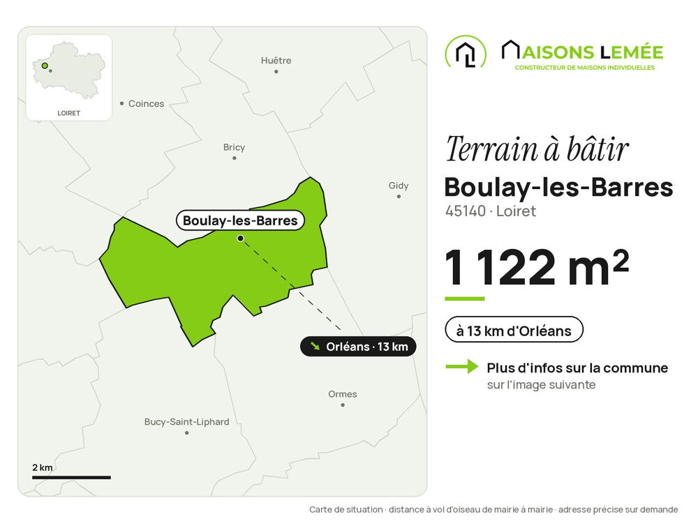 Vente Terrain Terrain à bâtir 1 122 m² à Boulay-les-Barres Boulay-les-barres