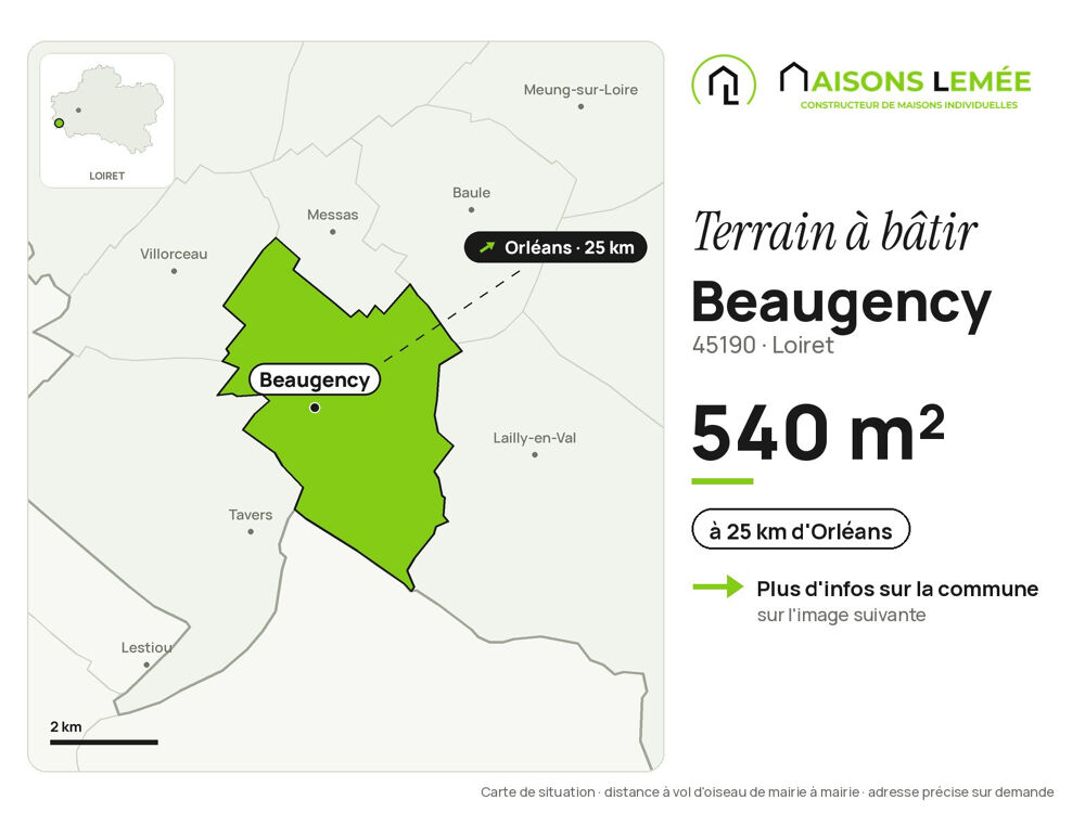 Vente Terrain Terrain à bâtir 540 m² à Beaugency Beaugency