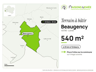 Vente Terrain Terrain à bâtir 540 m² à Beaugency Beaugency
