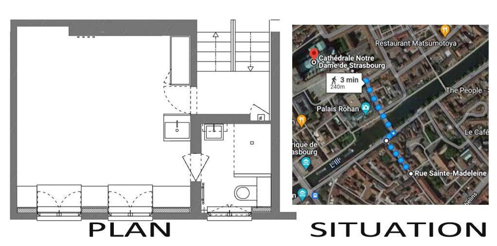 Location Appartement Beau studio meublé 19 m² Strasbourg