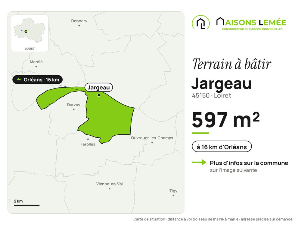 Vente Terrain Terrain à bâtir 597 m² à Jargeau Jargeau