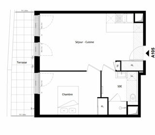  Appartement à vendre 2 pièces 44 m²