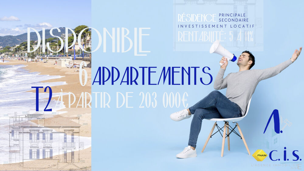 Vente Appartement Appartement T2 plein sud avec jardin privatif & terrasse 70m2 - Proximit de la mer Cannes