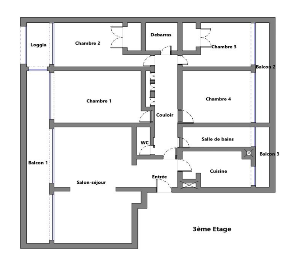 Vente Appartement Montpellier appartement T5 traversant - Dernier étage, balcons, cave et box Montpellier