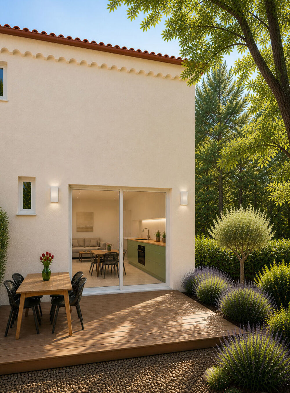 Bas de villa avec terrain privatif