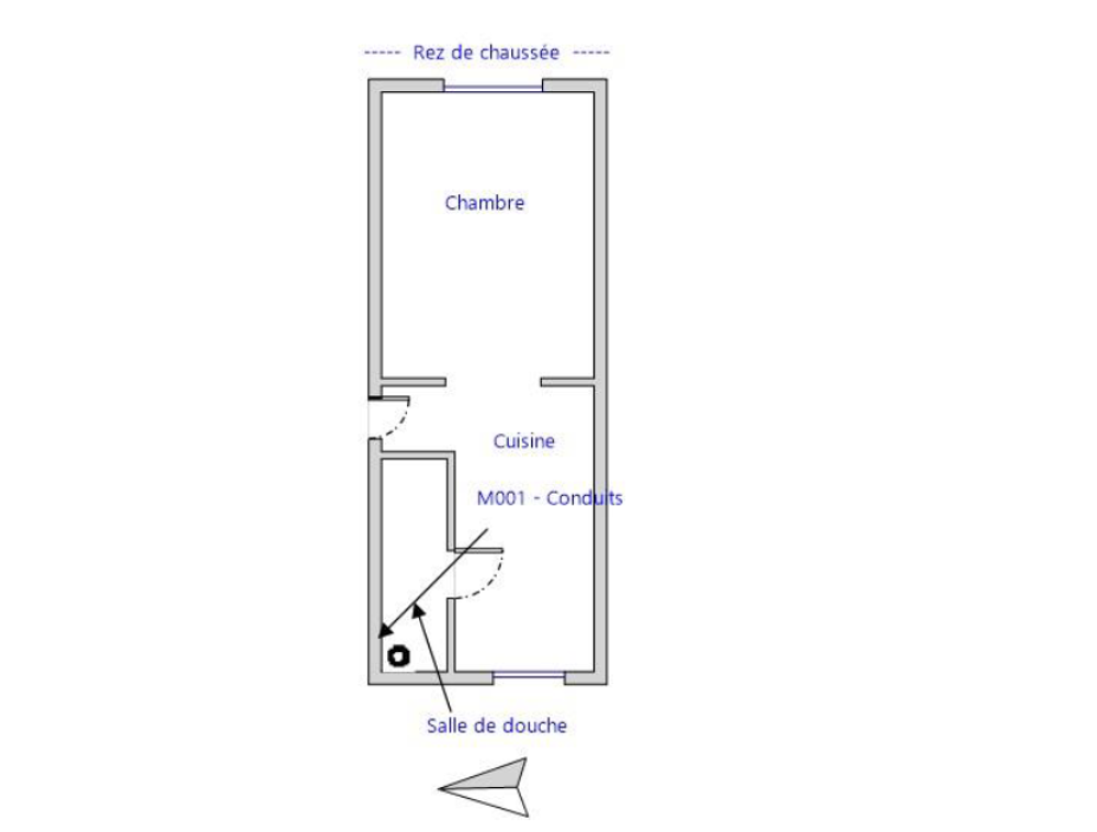 STUDIO 24,6 m2 VENDU LOUÉ POTENTIEL DE REVALORISATION