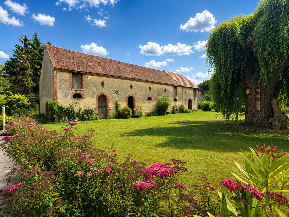 Vente Maison LONGÈRE, LORRIS, 5/6 CHAMBRES, GRANGE, 162 DE DÉPENDANCE, CALME, PUITS, 168m2 HABITABLE La cour marigny