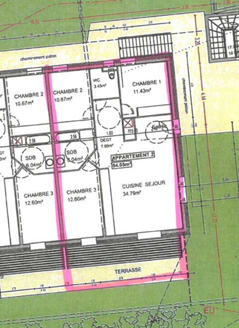  Appartement � louer 4 pi�ces 86 m�