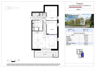  Appartement � vendre 3 pi�ces 67 m�