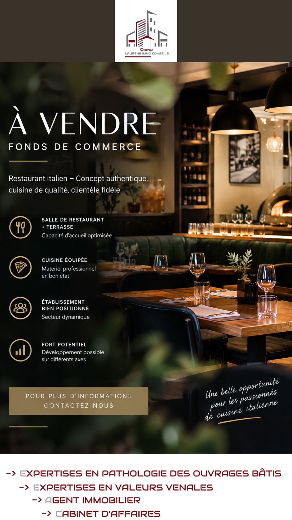   Restaurant avec terrasse   Possibilité d'acquérir les murs Annecy