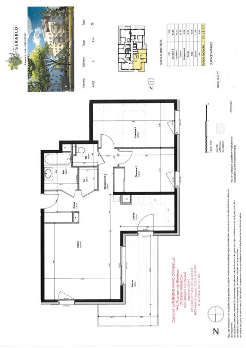  Appartement � louer 3 pi�ces 75 m�