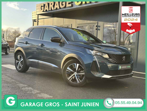 Peugeot 3008 +CAM+FULL LED+CLIM BIZONE+S.SPORT+JA18+OPTIONS 2022 occasion Saint-Junien 87200