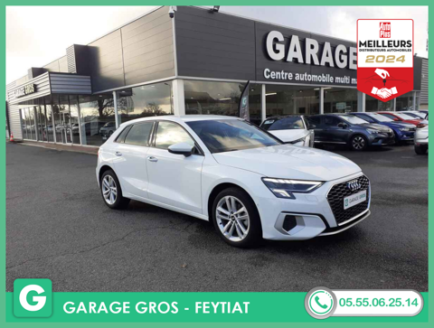 Audi A3 +RADARS+PARK ASSIST+FULL LED+CLIM 2ZONE+OPTS 2021 occasion Feytiat 87220