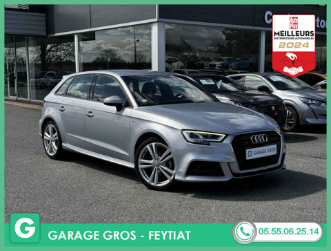 Audi A3 S LINE+GPS+RADARS+FULL LED+CLIM BIZONE+OPTIONS 2019 occasion Feytiat 87220