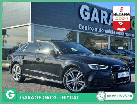 Audi A3 +GPS+RADAR+FULL.LED+CLIM.BIZONE+S.SPORT+OPTS 2020 occasion Feytiat 87220