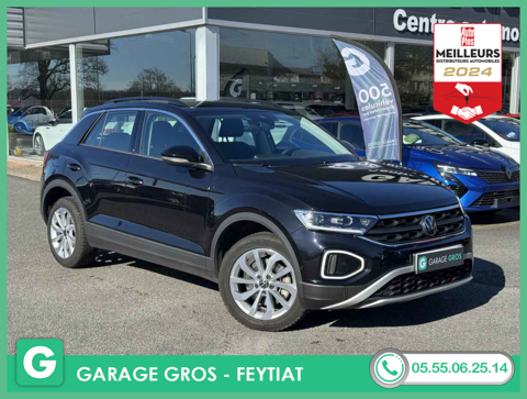 Volkswagen T-ROC +CAM+PARK ASSIST+FULL LED+CLIM BIZONE+JA17+OPTS 2023 occasion Feytiat 87220