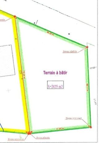  Terrain � vendre 1 pi�ce 2425 m�