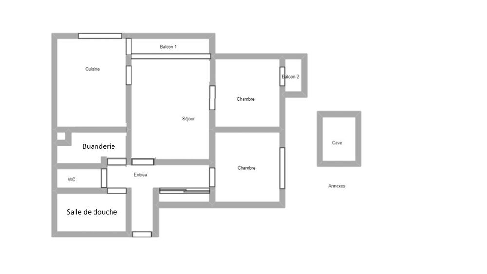 Vente Appartement REIMS - APPARTEMENT T3 - 2 CHAMBRES - BALCONS Reims