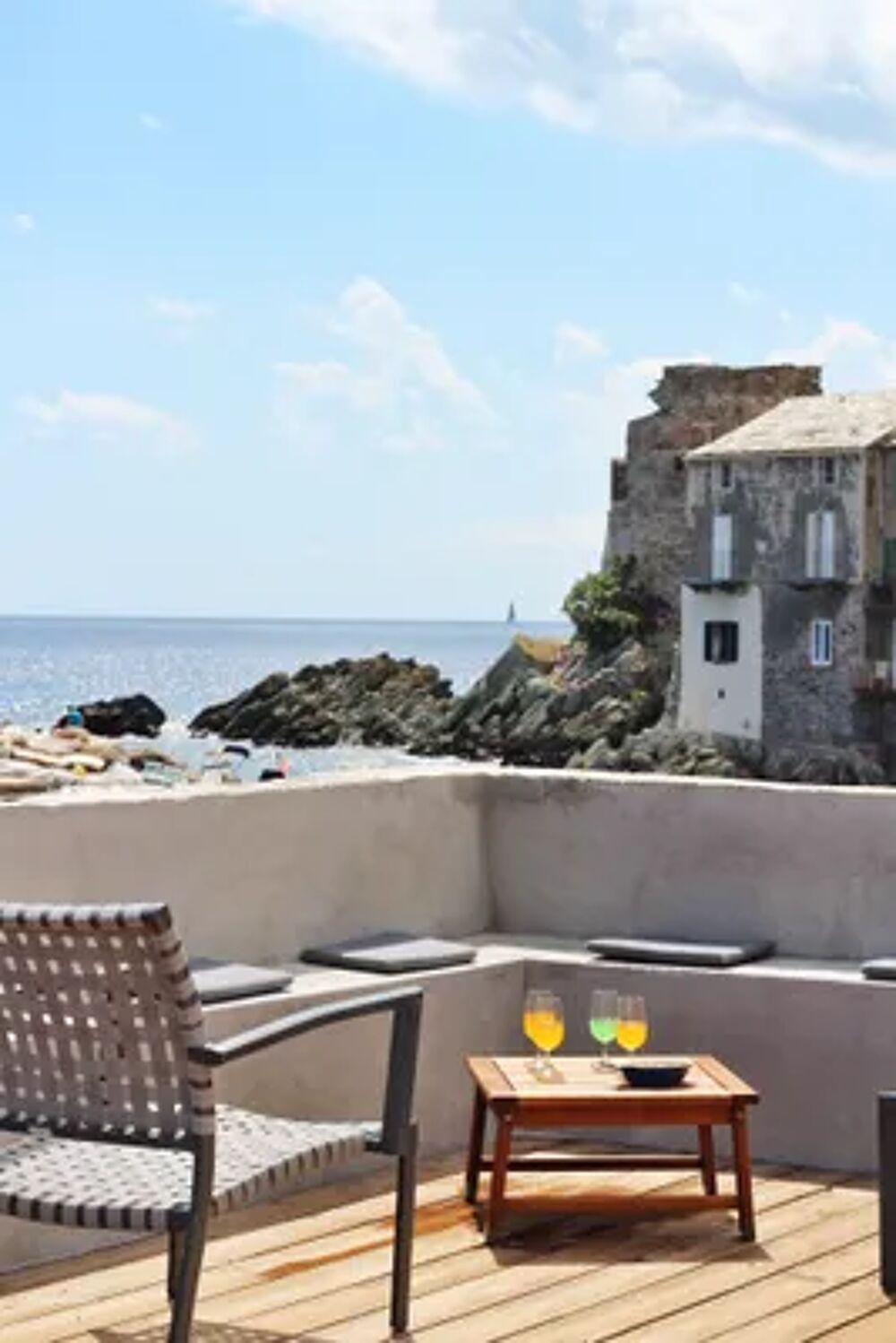    10 m de la plage ! Maison pour 6 pers. avec jardin  Erbalunga Plage < 100 m - Tlvision - Terrasse - Vue mer - place de park Corse, Erbalunga (20222)