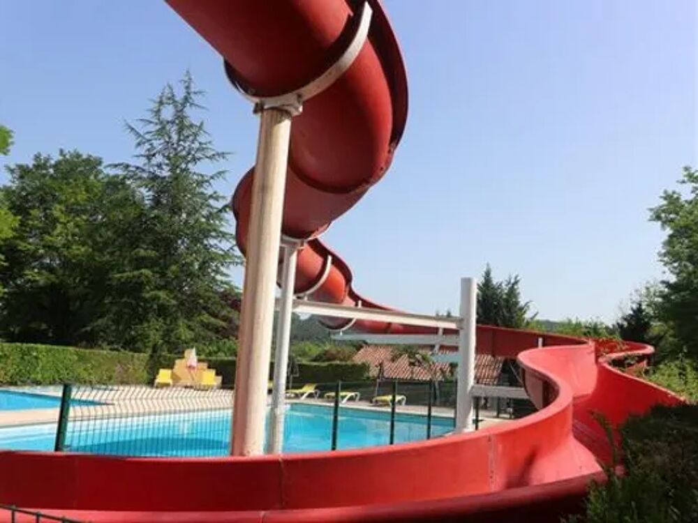   Camping Paradis Le Ceou - en bois - 2 chambres + terrasse Piscine collective - Terrasse - Salon jardin - Transats Aquitaine, Saint-Cybranet (24250)