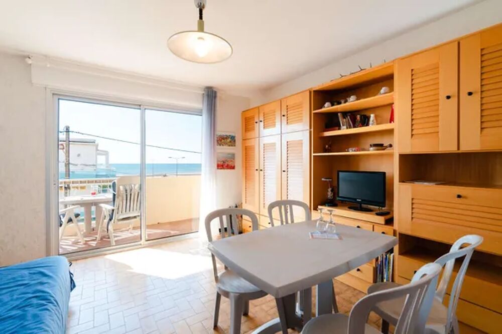   Les Rocailles ROC 7 Narbonne-Plage: Appartement studio cabine vue mer Plage < 100 m - Centre ville < 500 m - Tlvision - Balcon Languedoc-Roussillon, Narbonne Plage (11100)