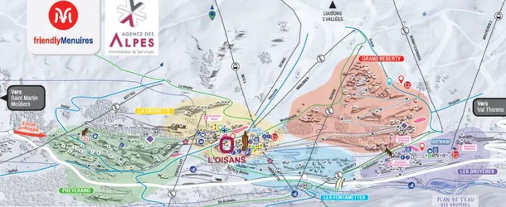   OISANS Pistes de ski < 100 m - Tlvision - Balcon - Local skis - Lave vaisselle Rhne-Alpes, Les Menuires (73440)