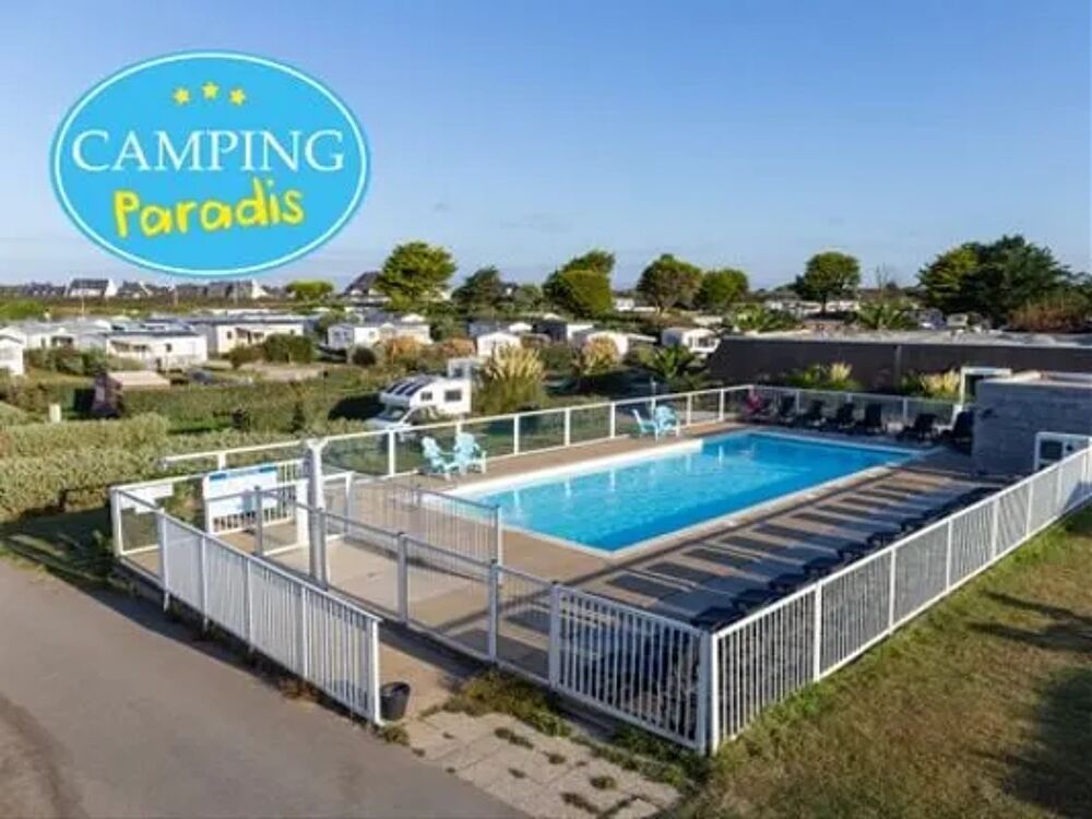   Camping Paradis - La Baie de Ploemeur - Mobil home Premium 3 chambres 6 personnes, 34m (modle 2023) Piscine collective - Plage Bretagne, Ploemeur (56270)