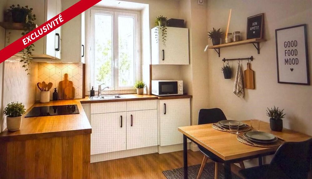 Appartement / Studio de 27 m² séjour lumineux, cuisine meublée équipée. Cave privée. Centre Ville Maule 78580