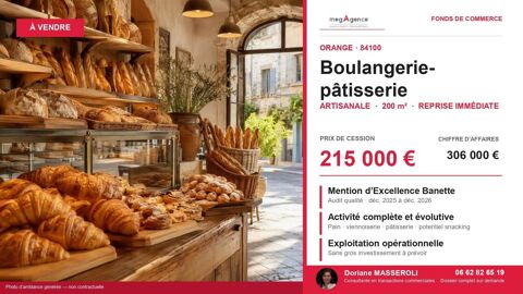 &Agrave; VENDRE – BOULANGERIE?P&Acirc;TISSERIE ARTISANALE  – SECTEUR D'ORANGE (84) 215000 84100 Orange