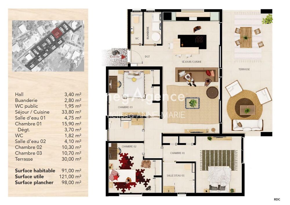 Vente Maison Villa T4 moderne (lot n°8) avec jardin – Baie-Mahault Baie-mahault