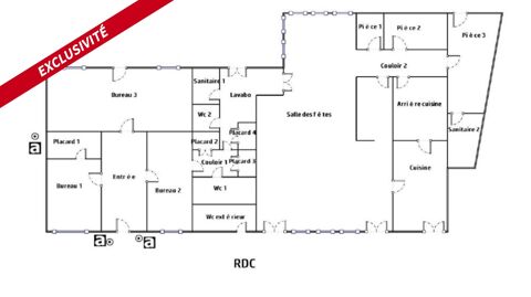 Hambers, ancienne salle de 340 M&sup2; environ avec un changement de destination possible avec terrain de 1000 M&sup2; et parking public. 116667 53160 Jublains