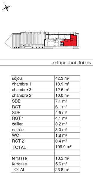  Appartement � vendre 4 pi�ces 109 m�