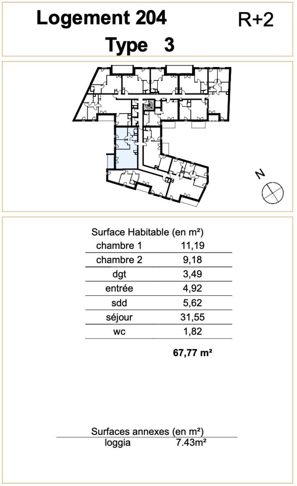 Vente Appartement T3 neuf de 68m2 avec loggia et parking Maromme