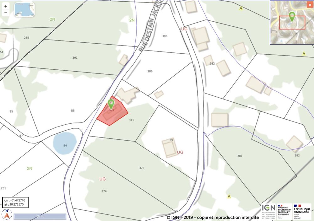 Vente Terrain TERRAIN VIABILISÉ DE 413 m² AUX ABYMES – FORT POTENTIEL DE CONSTRUCTION Les abymes
