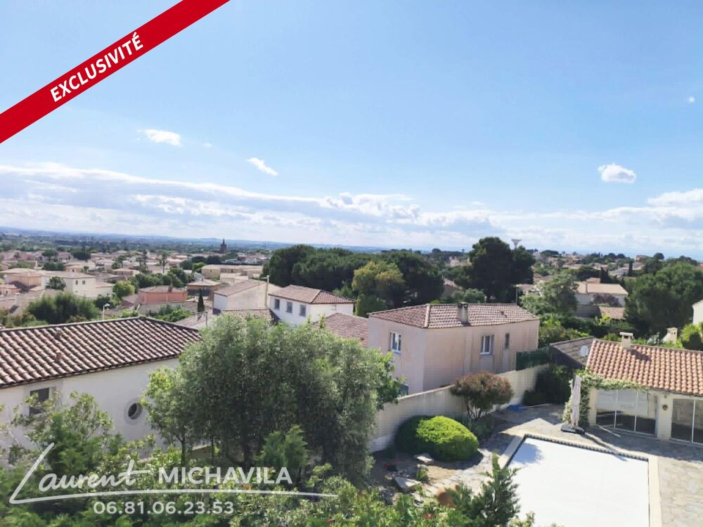 Vente Maison PORTIRAGNES - Maison exceptionnelle 100 m² - 451 m² de terrain - Vue mer et montagne Portiragnes