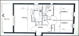  Appartement � vendre 3 pi�ces 64 m�