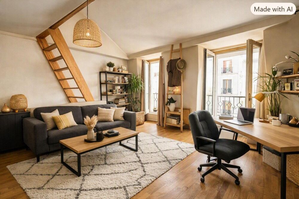 Vente Appartement Studio  avec  mezzanine Paris 14