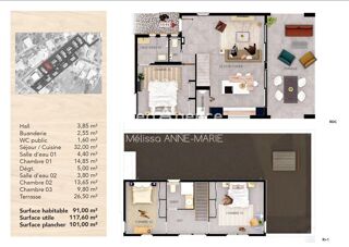  Maison à vendre 4 pièces 91 m²