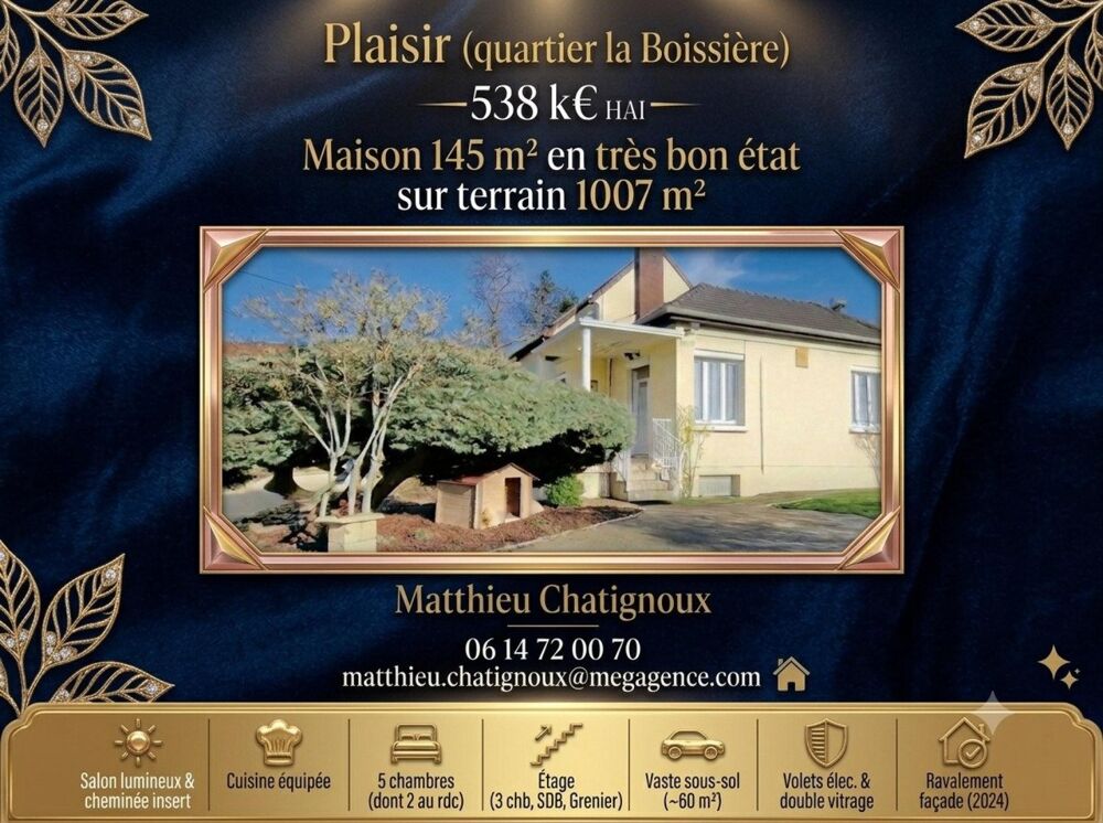 Maison 8 pièces 145 m² · à Plaisir · 145 m² · 538 000 €