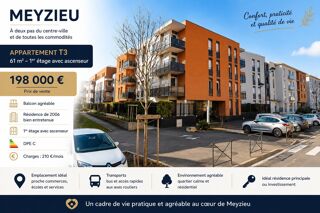  Appartement à vendre 3 pièces 61 m²