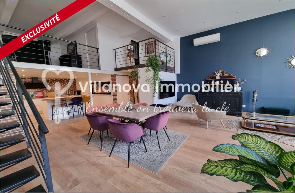 LOFT RARE - 3 CHAMBRES - 2 SALLES DE BAIN - TERRASSE - PARKING - CAVE