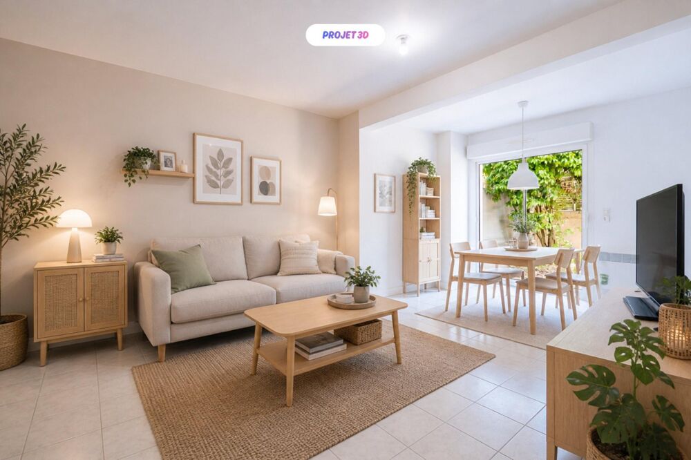 Appartement T3 avec un grand jardin de 120 m²