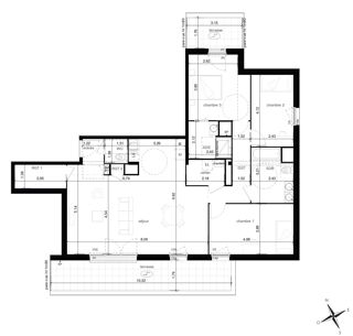  Appartement � vendre 4 pi�ces 109 m�