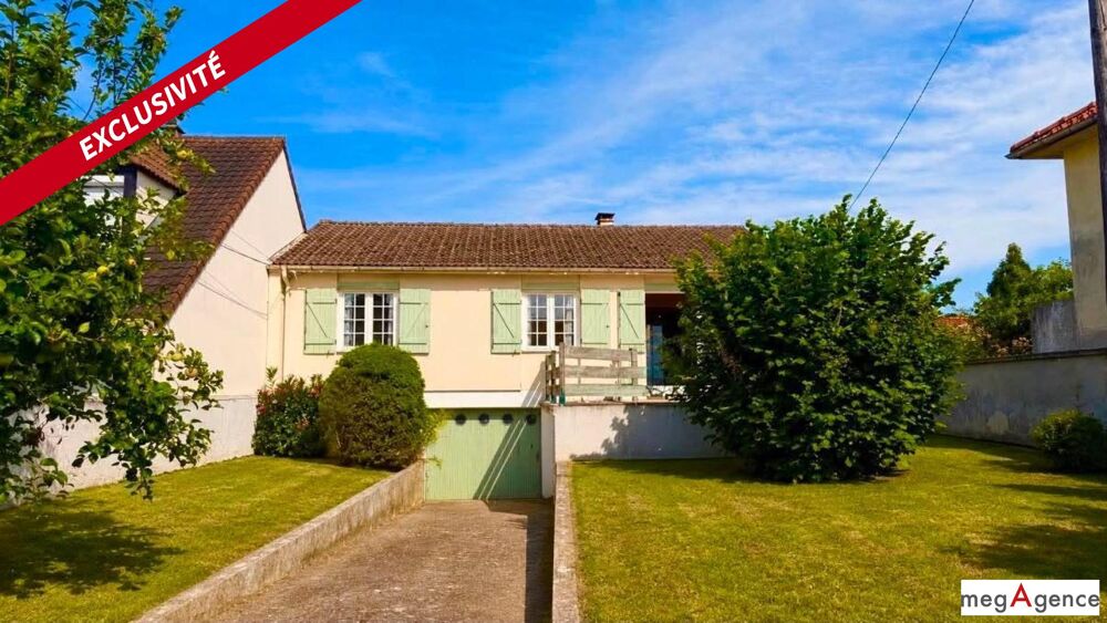 Maison de plain pied 3 chambres, séjour ouvert sur terrasse, sous sol total Jardin 403 m² clos- 78340 les clayes sous bois