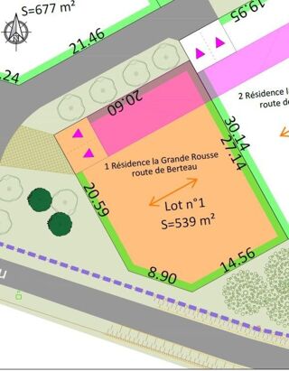  Terrain  vendre 539 m