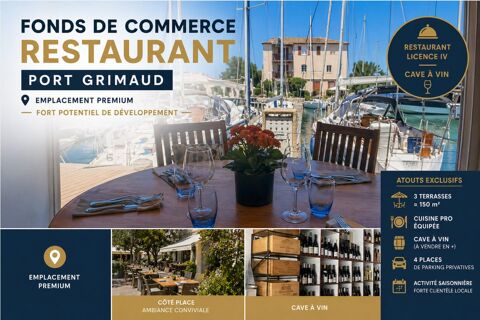 Vente Fonds de Commerce - Restaurant &agrave; Port Grimaud dans le Golfe de Saint-Tropez 280000 83310 Grimaud